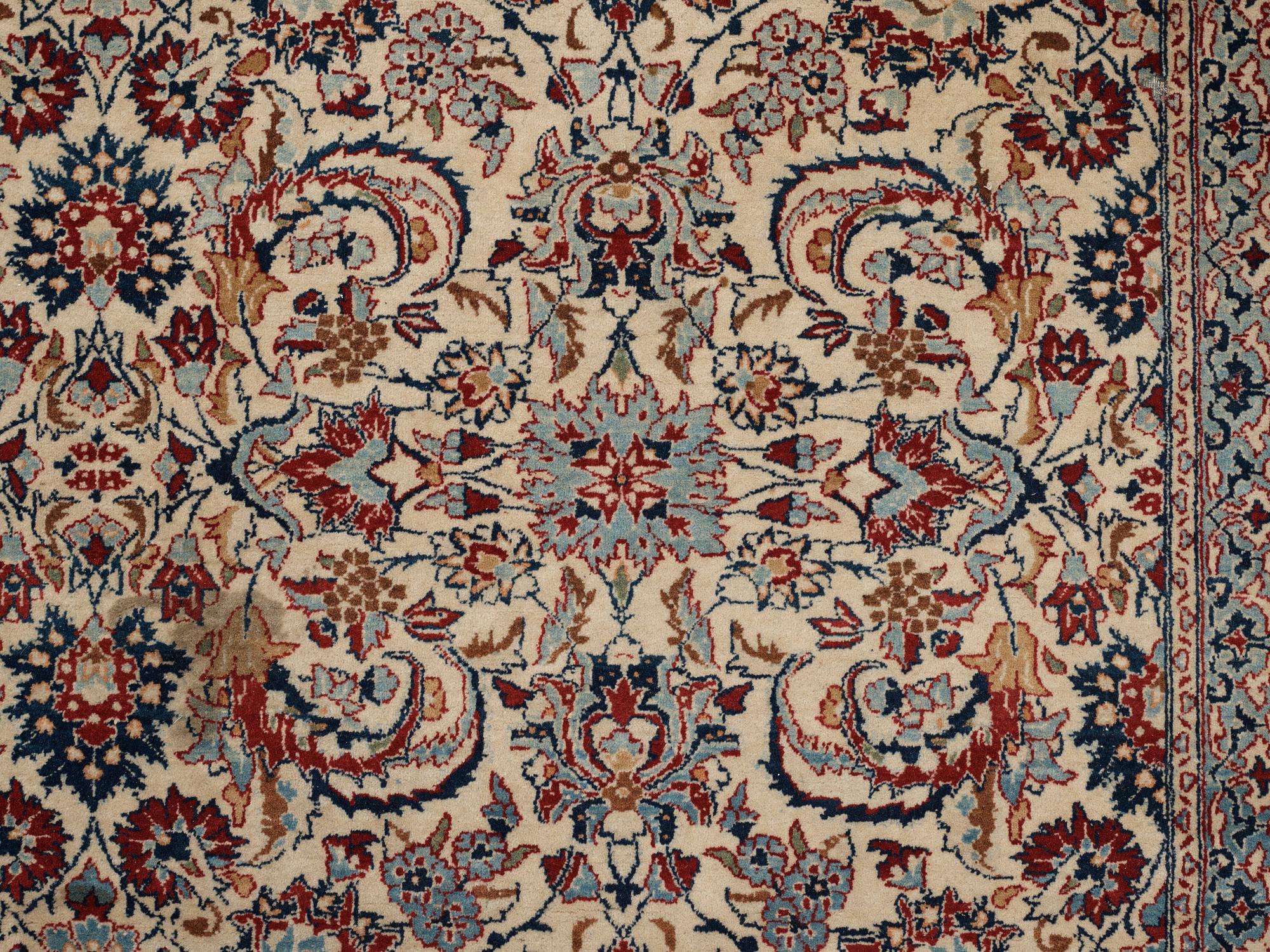 MATTO, semi-antique/Old Nain Tuteshk, part silk, ca  228 x 150 cm.