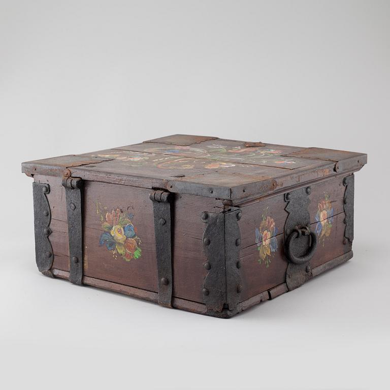 A painted 18th century chest.