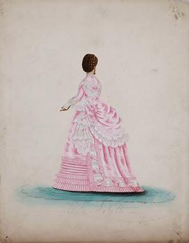 MODEPLANSCHER, 14 st, bla Ernest Leduc, 21 rue des Acacias, Montmartre, Paris 1800-talets andra hälft.