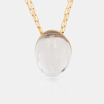 1077. COLLIER, H.Stern "The golden stones collection", med cabochonslipad bergkristall.