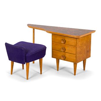 Eino Kauria attributed, Unique dressing table with stool 1940s.