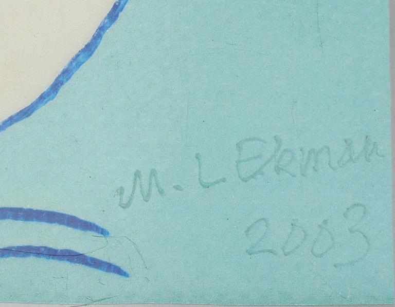 MARIE-LOUISE EKMAN, färgserigrafi. Signerad och numrerad 3/4 samt daterad 2003.