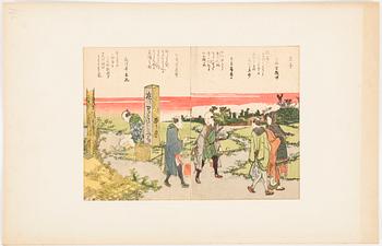 KATSUSHIKA HOKUSAI (1760–1849), color woodblock prints, 18 sheets from 'Toto meisho ichiran'.