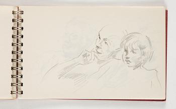 Lotte Laserstein, 10 små skissblock med teckningar.