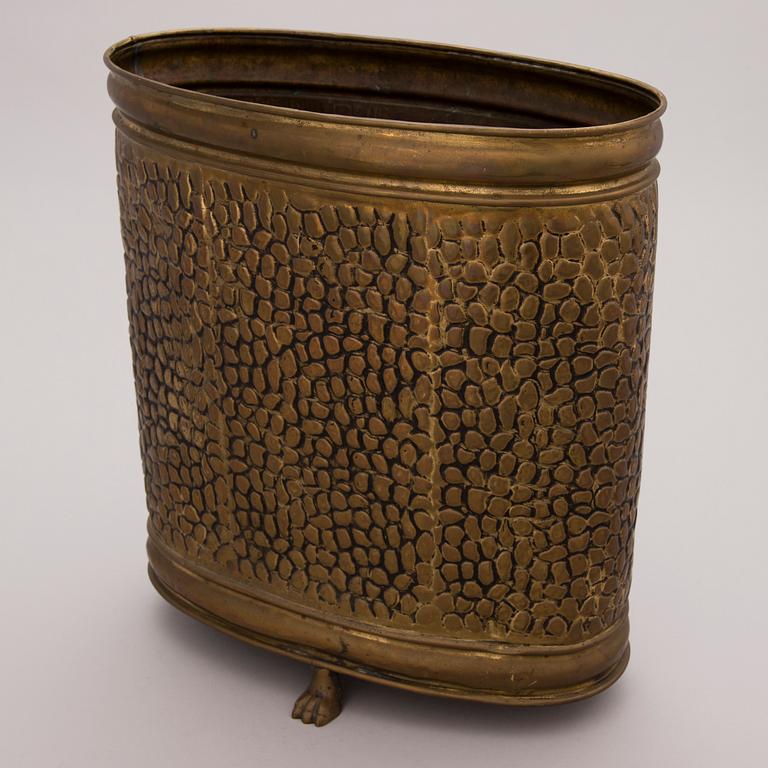 A brass unbrella stand, probably the Netherlands, the first half of the 20th century.
