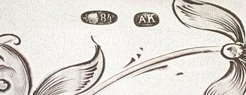 BÖRS, silver, guld. Stämplad AK St. Petersburg 1907-17.  Vikt. ca 179 g.