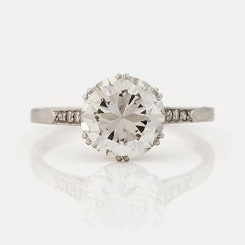 804. A old brilliant cut diamond ring.