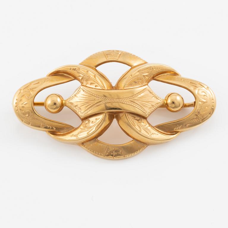 Brooch, 18K gold.
