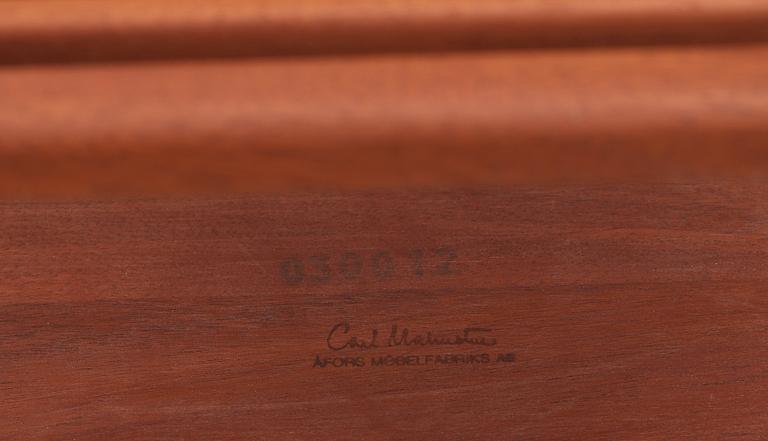 A Carl Malmsten teak set of occasional tables, manufactured by Åfors Möbelfabriks AB, Sweden.