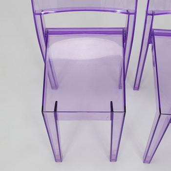 Kartell, Philippe Starck, two "La Marie" chairs and a "Francois Ghost" mirror, Italy.