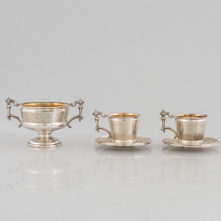 An Austro-Hungarian silver coffee service, Vienna 1867-1922 (5 pieces).