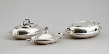 KAROTTER, 3 st, nysilver, 1900-talets första hälft.