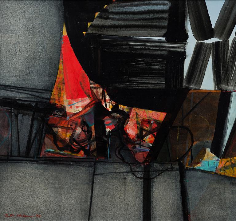 PENTTI MELANEN, öljy kovalevylle, signeerattu ja päivätty -70.