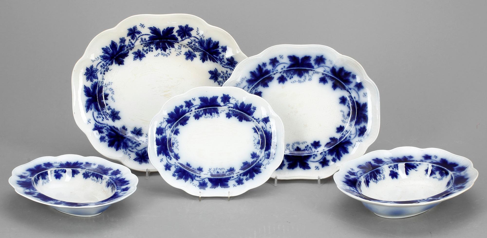 SERVIS, 64 delar, flintgods, "Vinranka", Arthur Percy, Gefle.