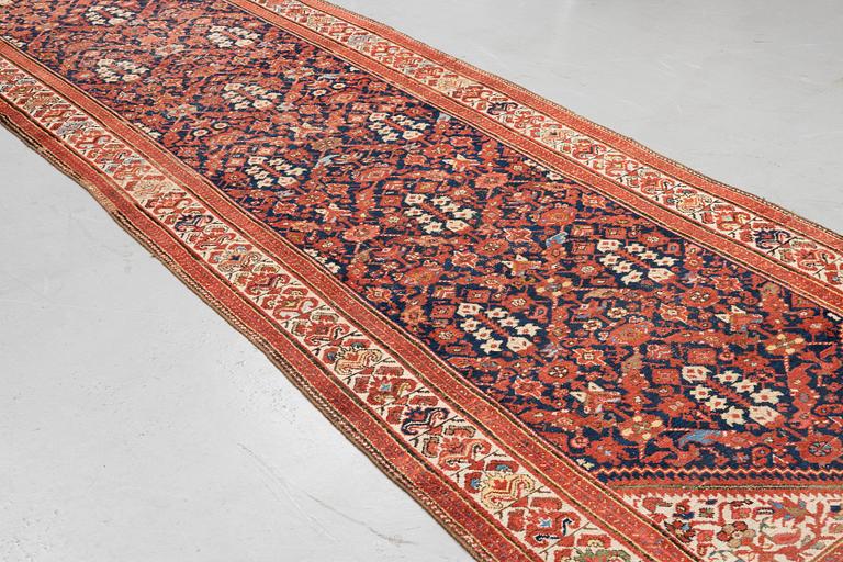 A runner, antique, Malajir, ca 510 x 147 cm.