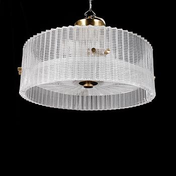 TAKLAMPA, glas, Carl Fagerlund, Orrefors, 1900-talets mitt.