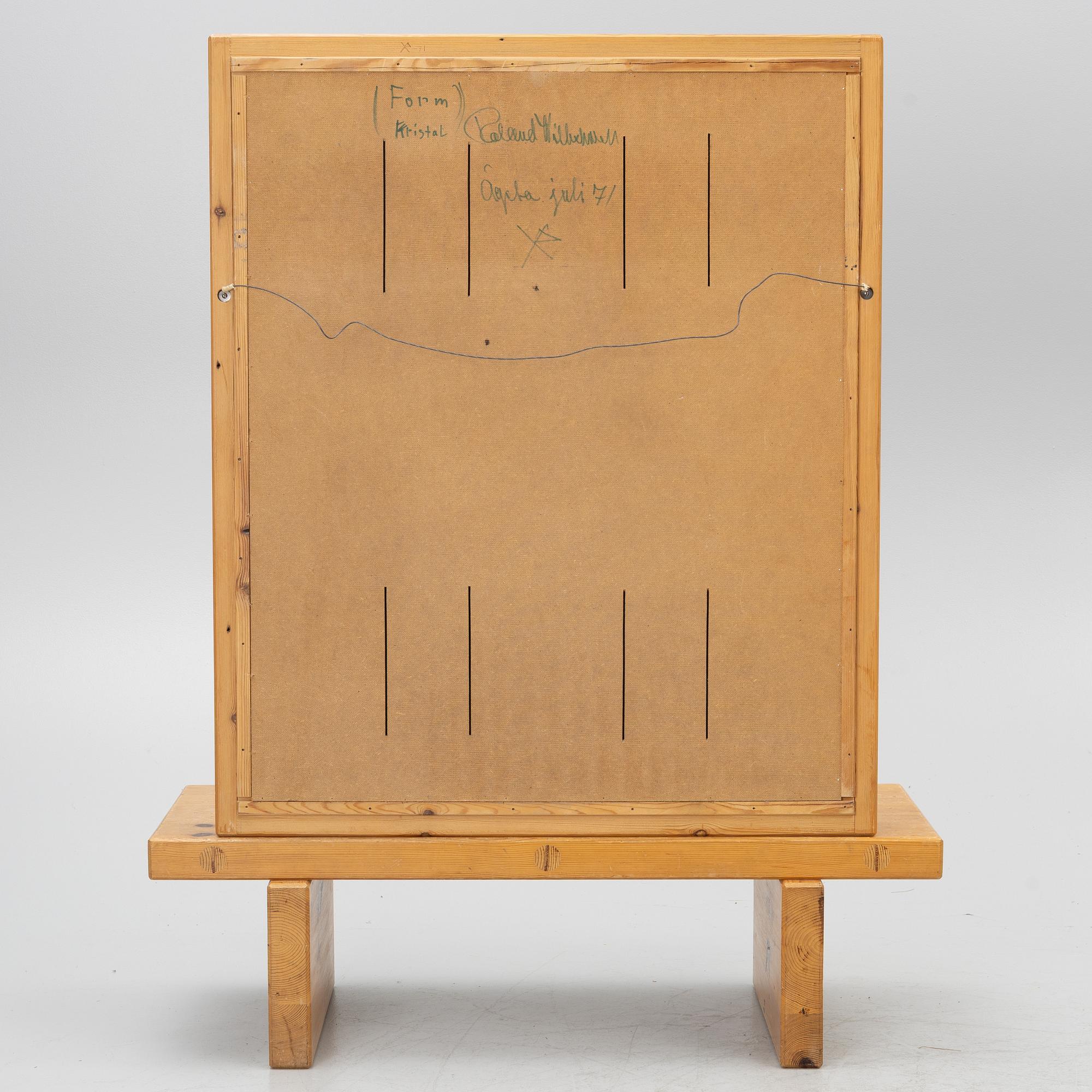 Roland Wilhelmsson, Hall furniture, 2 pieces, signed.