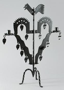 KANDELABER, smide, Käck & Hedbys, Leksand, 1900-talets andra hälft.