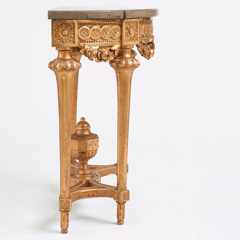 A Gustavian late 18th century console table.