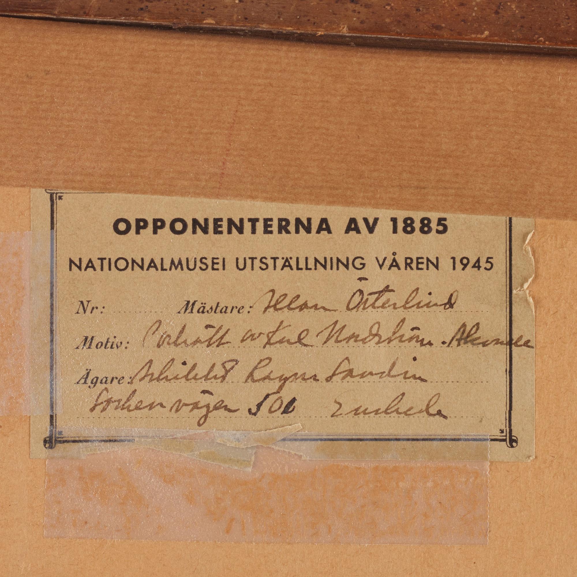 Allan Österlind, Portrait of the artist  Karl Nordström.