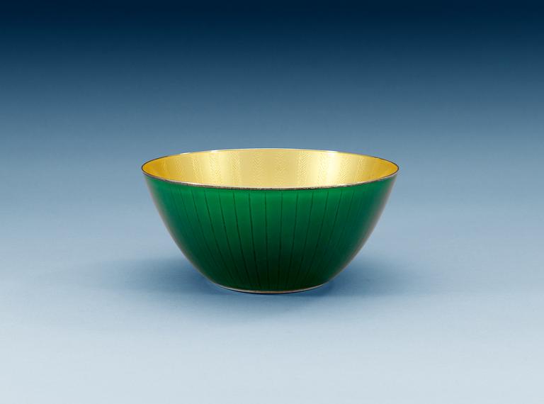 A David-Andersen enamelled sterling bowl, Norway probably 1950's.