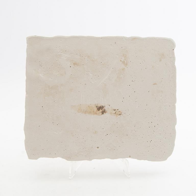 Arne Jones, relief, "Ice Hockey Player" plaster.