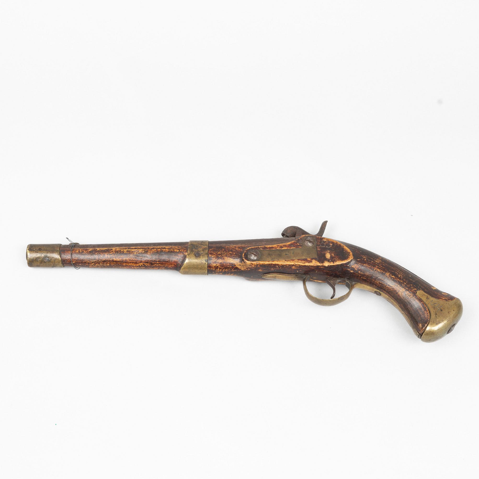 Slaglåspistol, svensk, m/1807-57 för Smålands husarer.