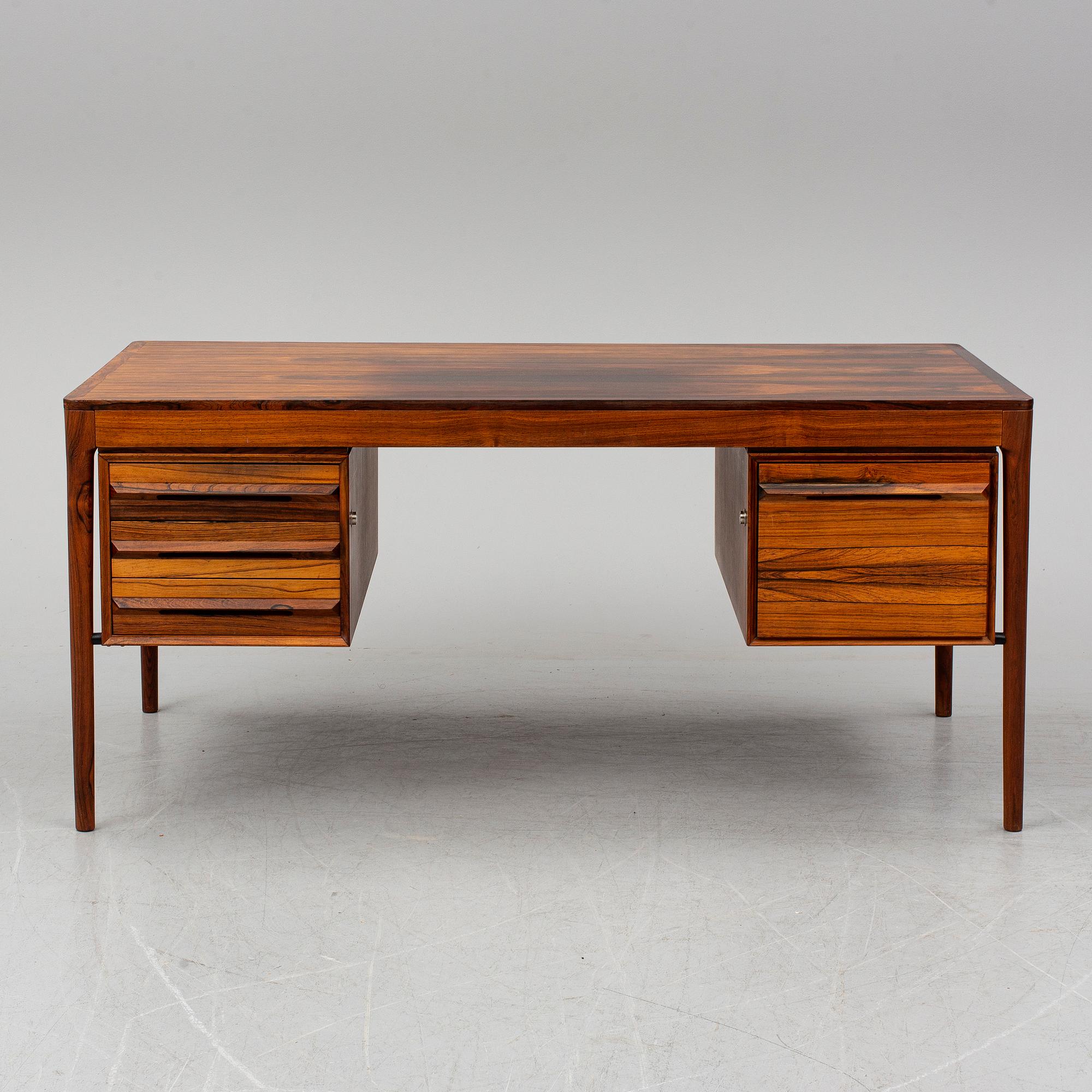 A rosewood desk by Torbjorn Afdal, Bruksbo, Haug Snekkeri AS
