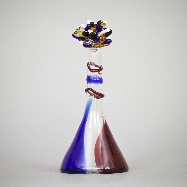 KARAFF MED PROPP, glas. Salviati, Murano, Signioretto, 1900-talets andra hälft.