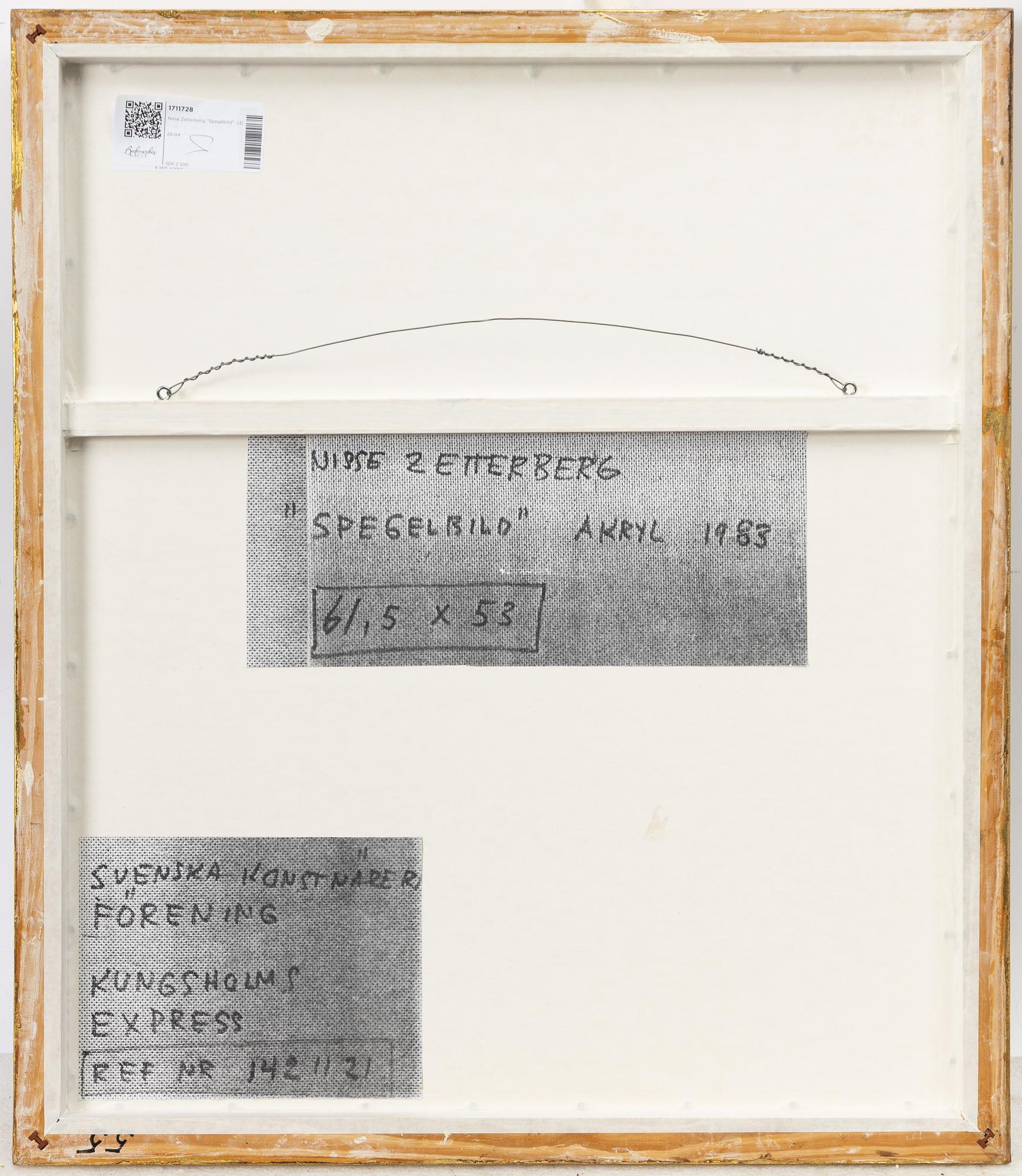 Nisse Zetterberg, "Spegelbild".