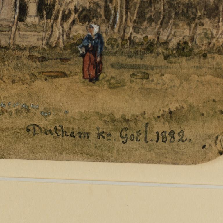 JOHAN KAHL, watercolour, signed and dated 1882.