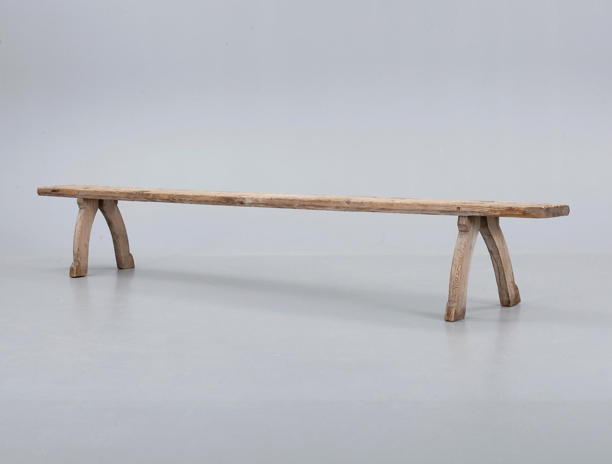 LÅNGBÄNK, allmoge. Hälsingland, 1700/1800-tal.