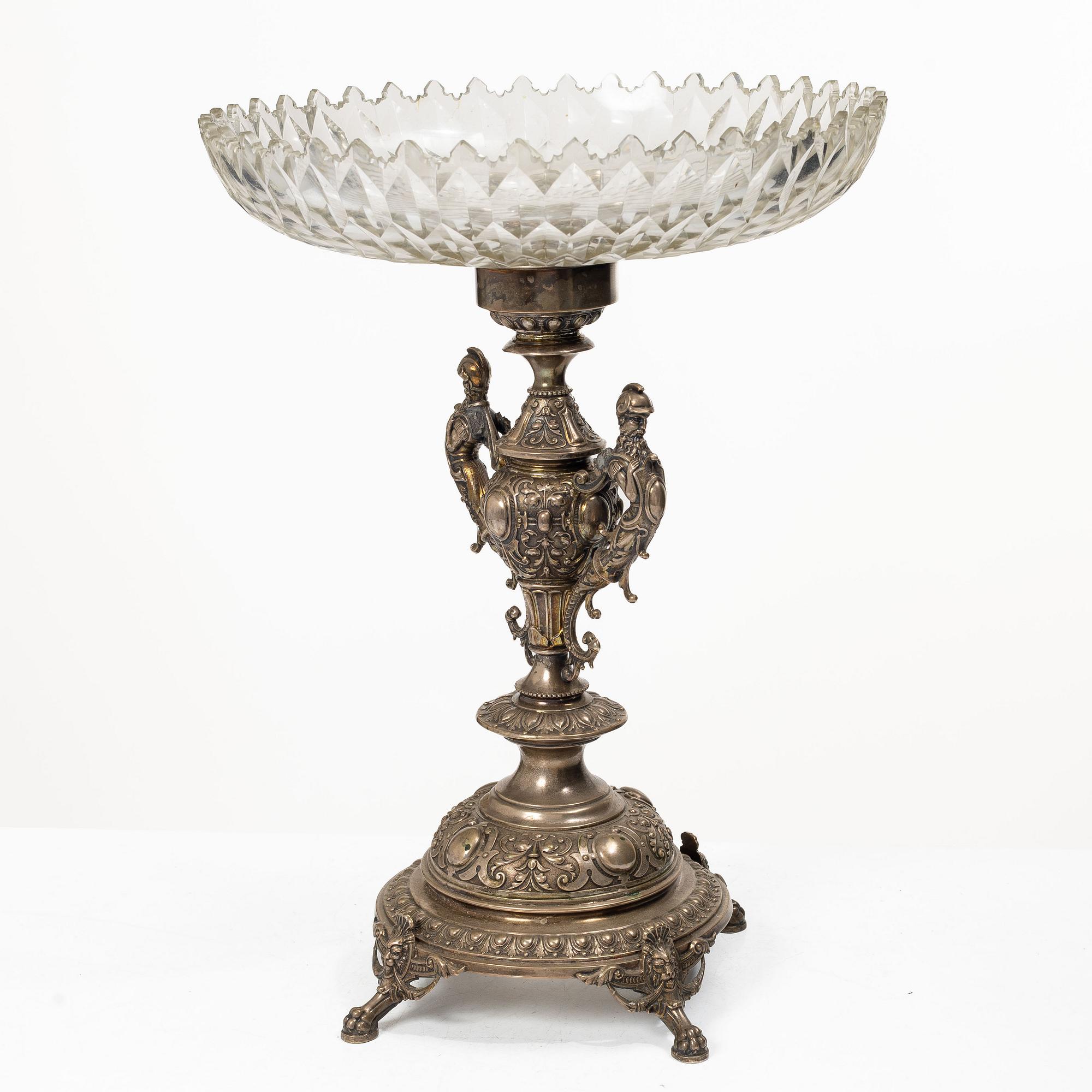 Presentation bowl, silver and glass, Carl Ohlsson, Karlskrona (1908–1926 (1931)).