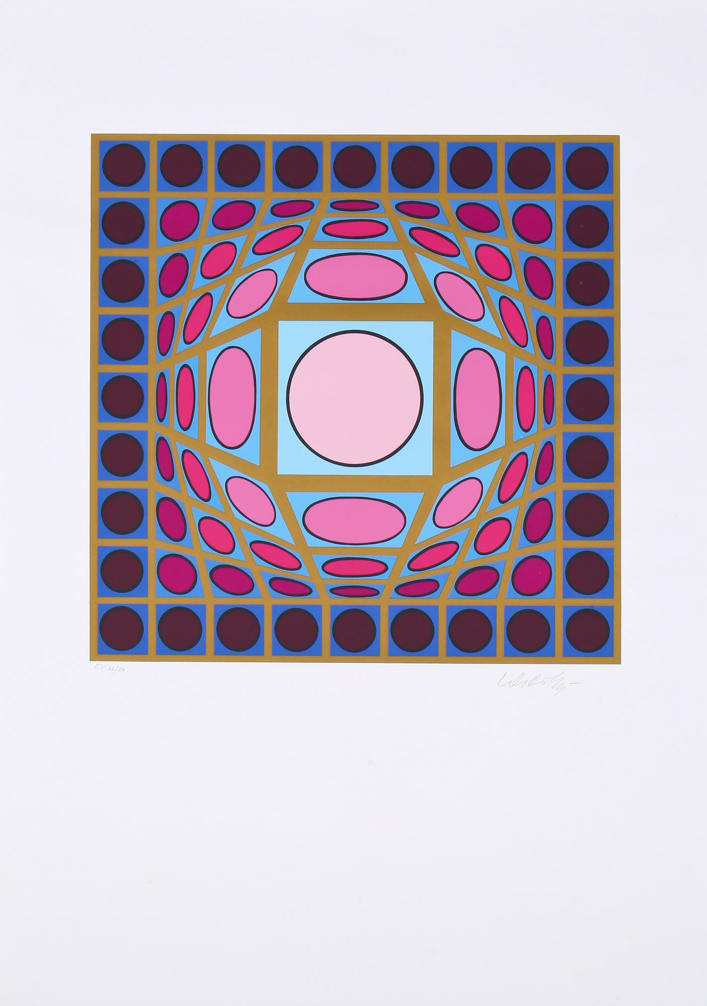 VICTOR VASARELY, färgserigrafi, signerad och numrerad FV 22/30.