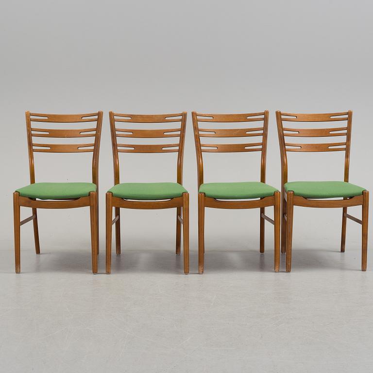 Four 1960s "Della" Ikea chairs.