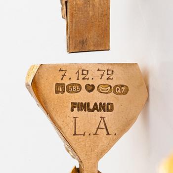 Björn Weckström, rannekoru, "Koskikivet", 14K kultaa.