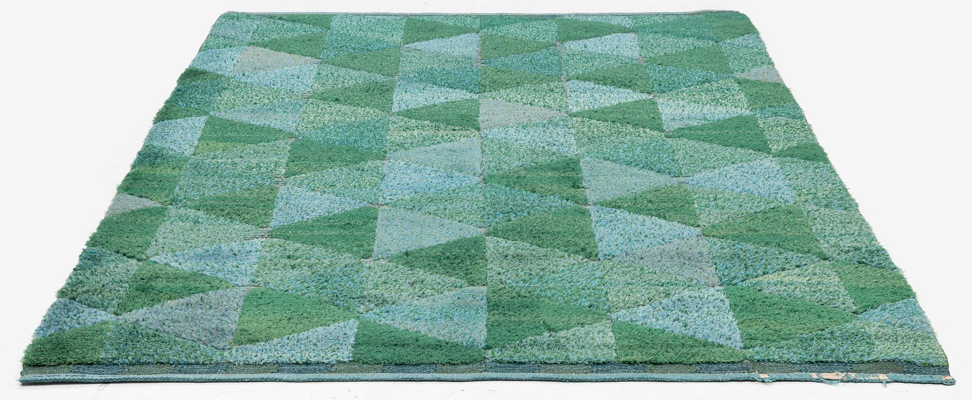 Ingrid Hellman-Knafve, a knotted pile in relief carpet, c. 235 x 164 cm, unsigned.