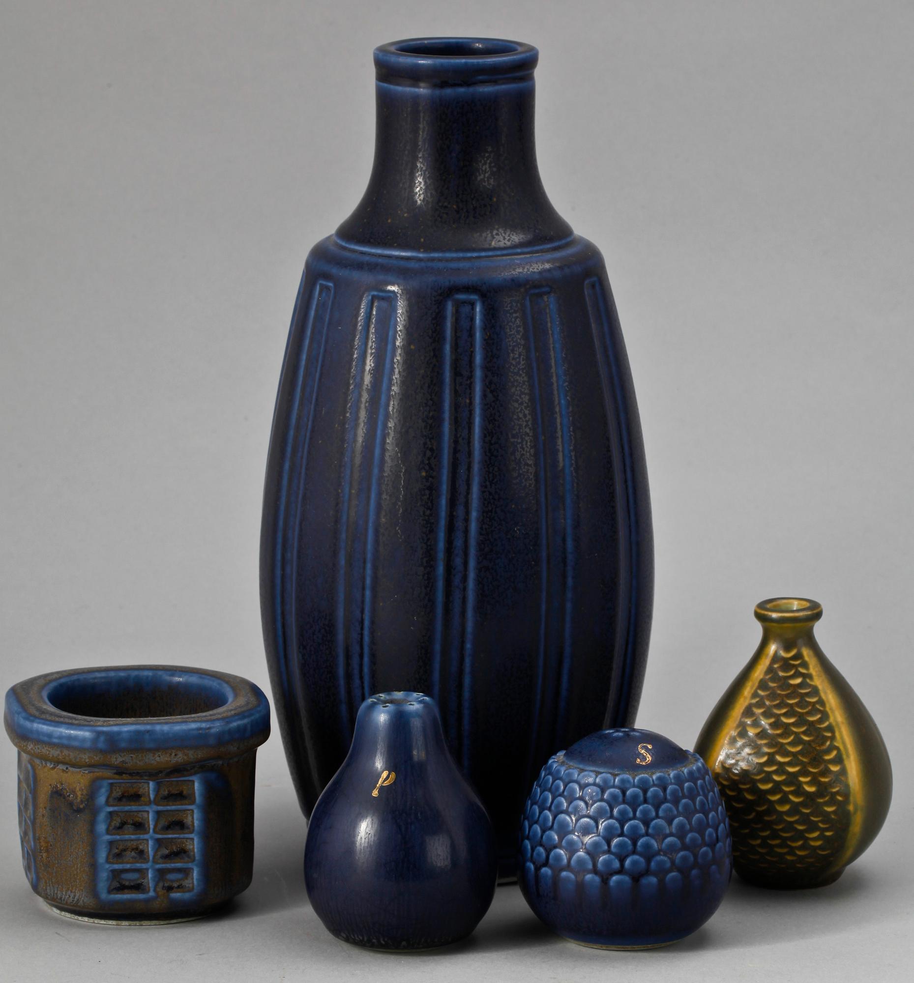 PARTI KERAMIK, 5 delar, "Kåge verkstad", Wilhelm Kåge Gustavsberg.