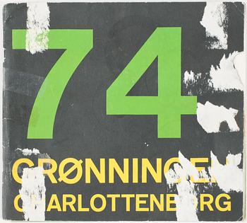 RONALD BURNS, blandteknik på papper, triptyk i nyrokokoram. Signerad på mitteckningen.