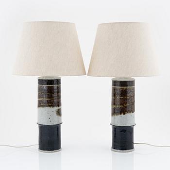 Inger Persson, a pair of stoneware table lights, Rörstrand.