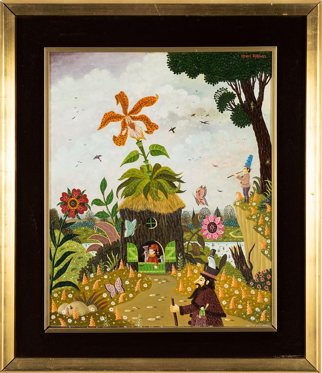 Alain Thomas, oil on panel, signed.