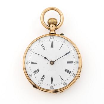 Pocket watch, 14K gold, approx. 34.5 mm.