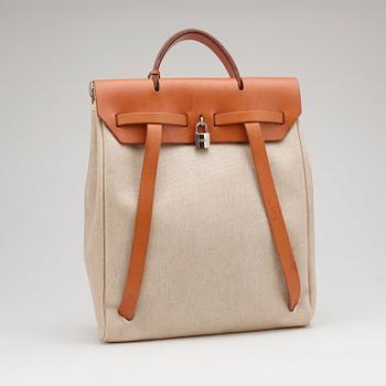 HERMÈS, a "Herbag" handbag, two parts.