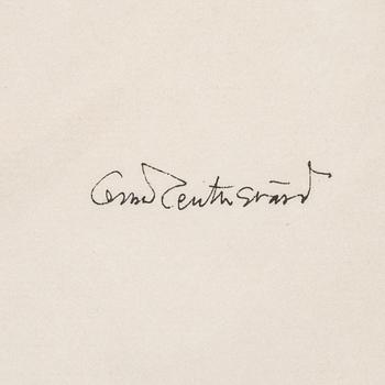 Oscar Reutersvärd, tusch på papper, 2st, signerade.