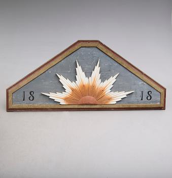 DÖRRÖVERSTYCKE, allmoge, 1800-talets första hälft.