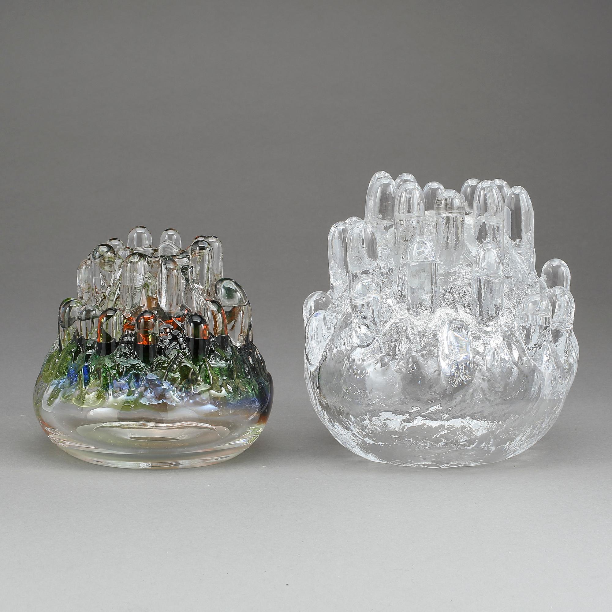 LJUSLYKTOR, 2 st, glas, Göran Wärff, Kosta.