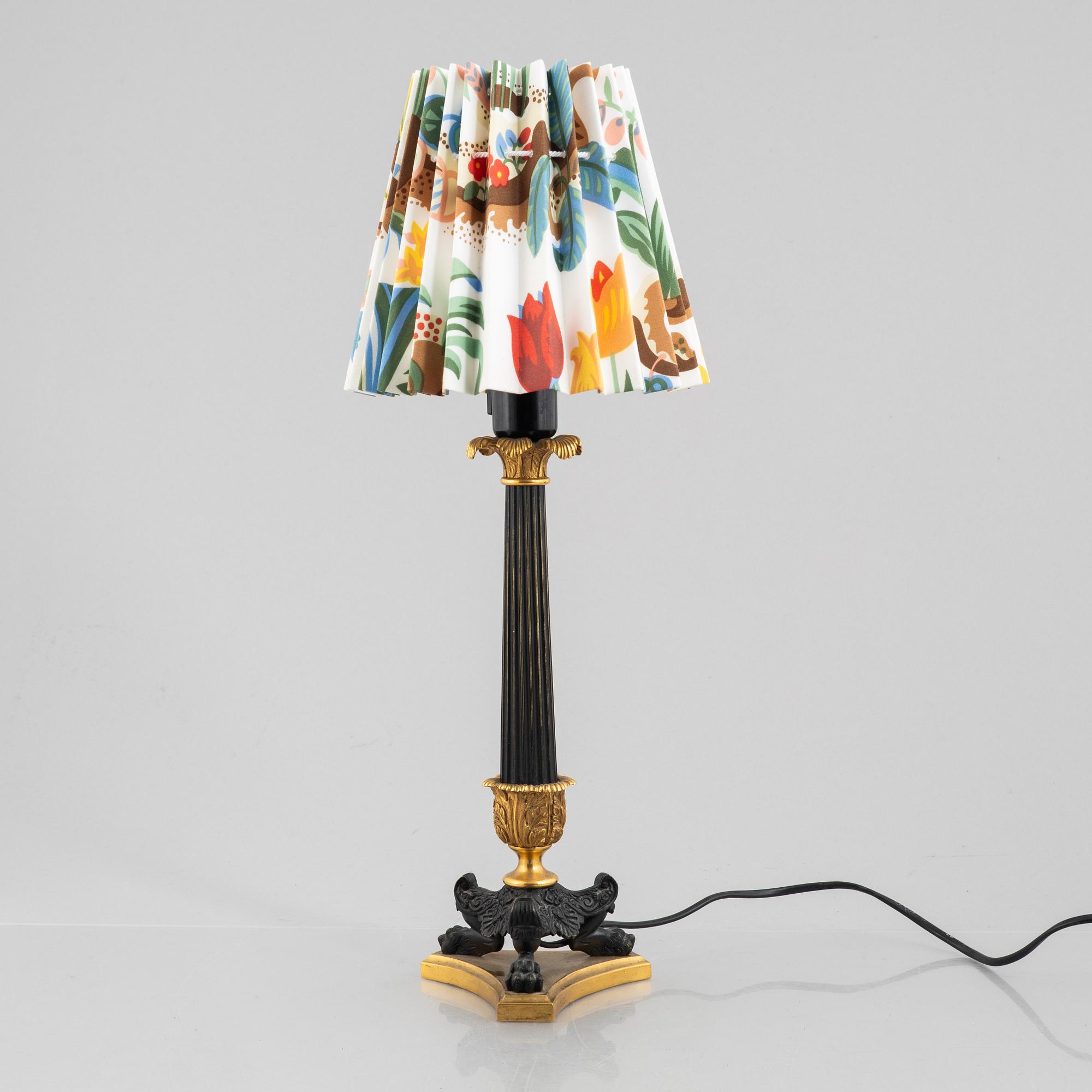 Table lamp, Empire style, mid-20th Century.