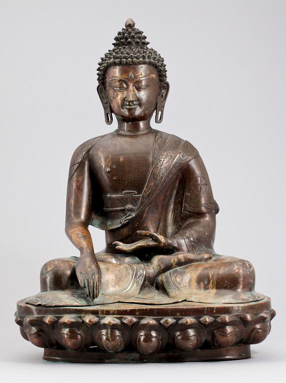 BUDDHA, brons, orientalisk, 18/1900-tal.