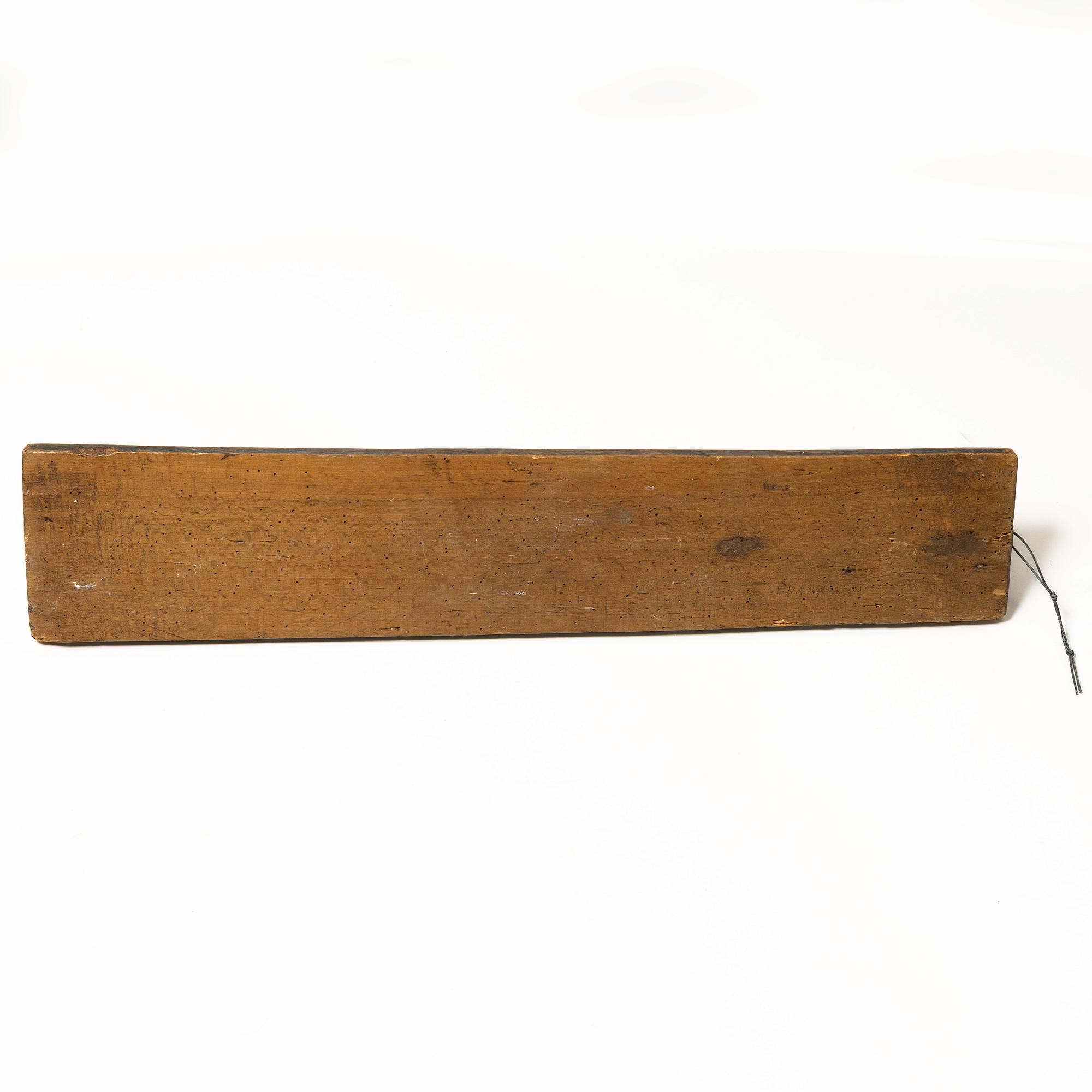 A painted wooden mangle board, Southern Sweden, dated 1807.