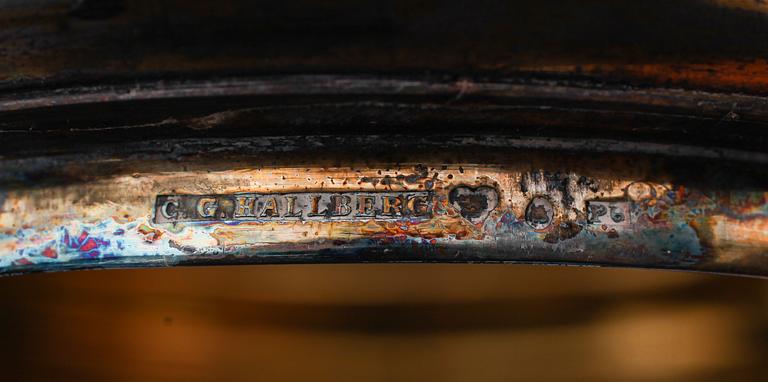 STOP, silver, C.G Hallberg, Stockholm 1893. Vikt ca 911 g.